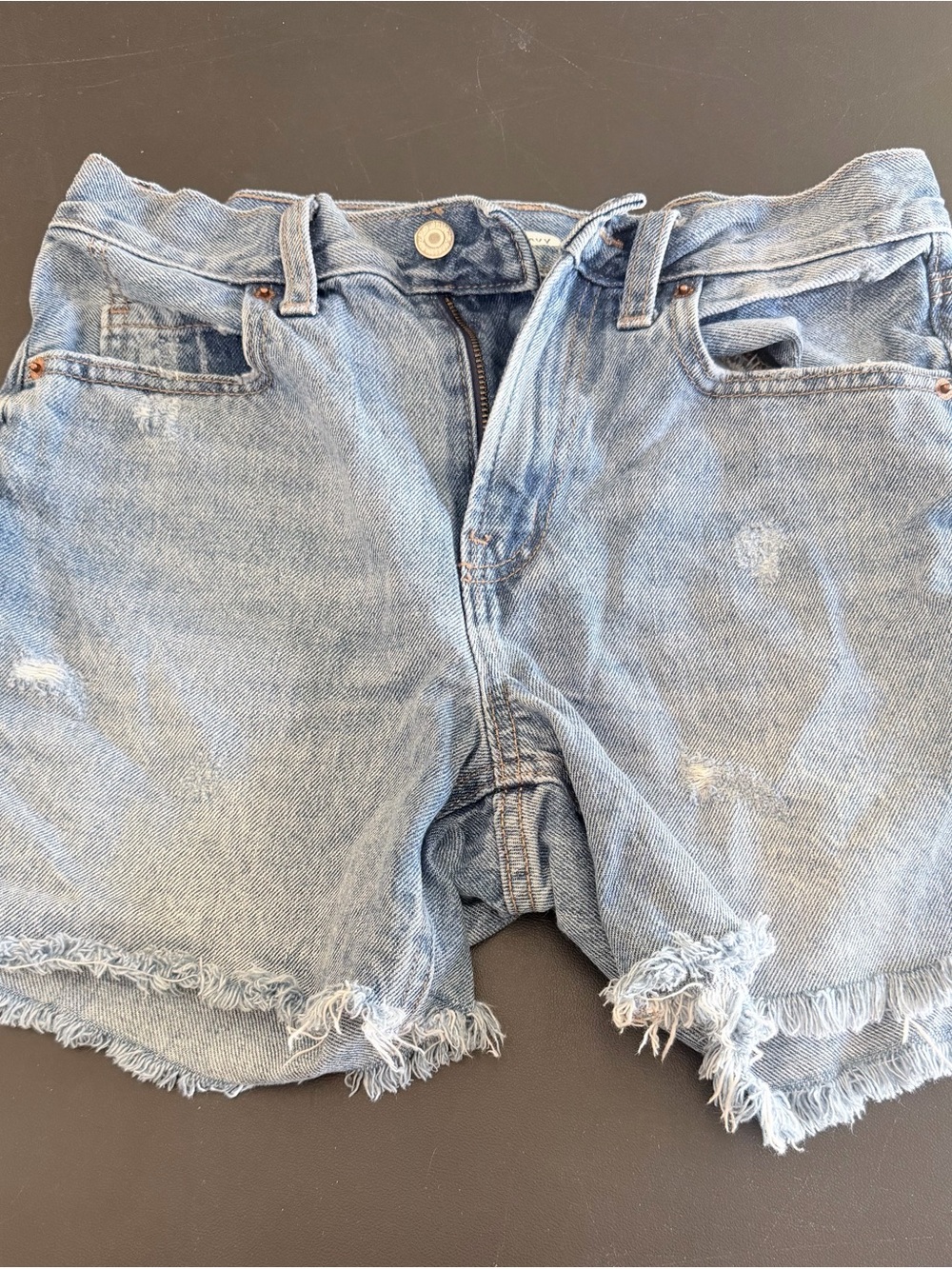 Old Navy Light Blue Distressed Denim Cutoff Shorts